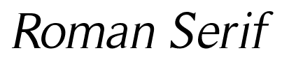 Roman Serif font